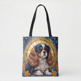 Bolso De Tela Cavalier King Charles Pastel Golden StainGlass