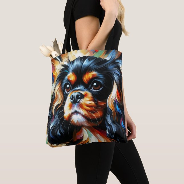 Bolso De Tela Cavalier King Charles Spaniel Dog Acrylic Print (Detalle)