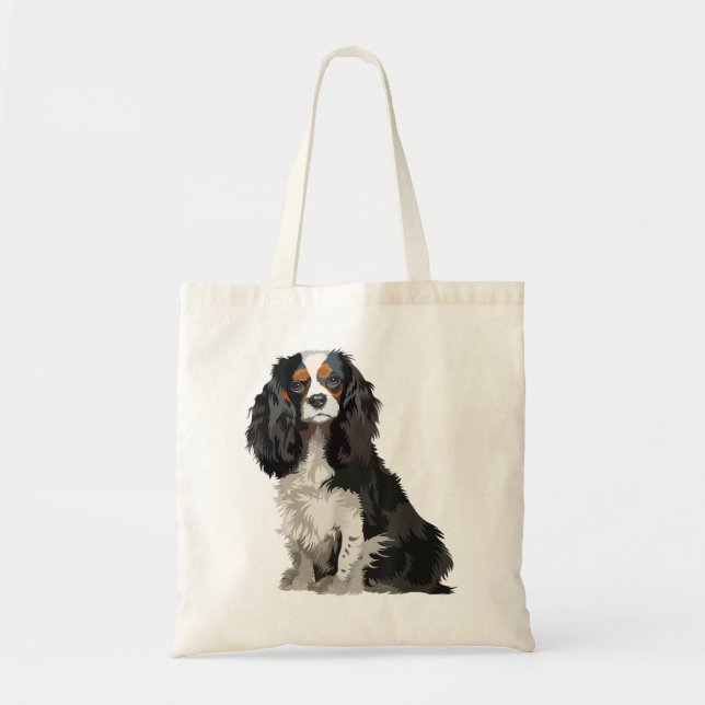 Bolso De Tela Cavalier King Charles Spaniel Gifts pop art (Frente)