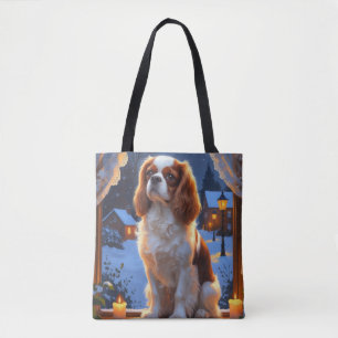 Bolso De Tela Cavalier King con vacaciones de Navidades alumbrad