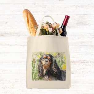 Bolso De Tela Cavalier pintado King Charles Spaniel