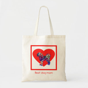 Bolso De Tela Cavapoo Cavoodle Dog Silhouette Red Best Dog Mom