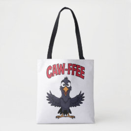 Bolso De Tela CAW-FFEE Funny Crow Coffee Lover