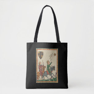 Bolso De Tela Caza con halcón, Códice Manesse del siglo XIV