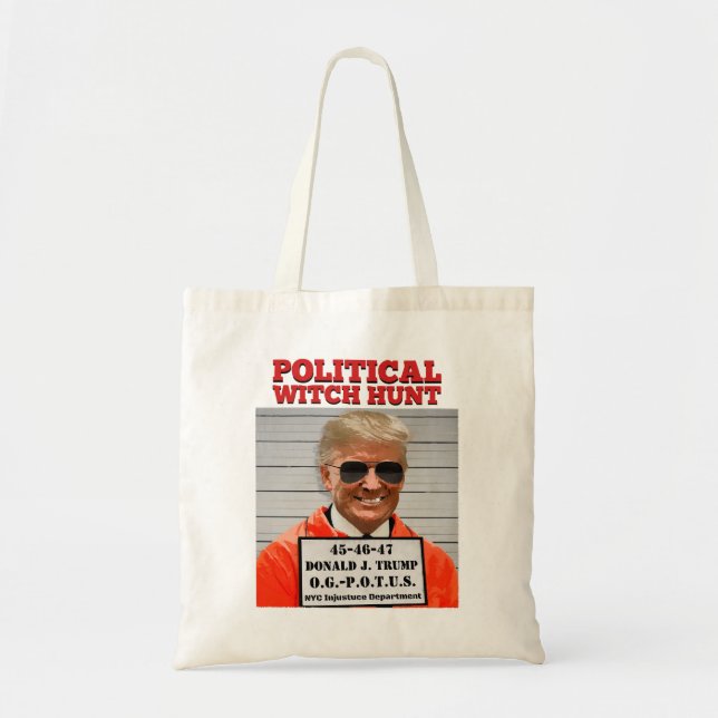 Bolso De Tela Caza de brujas política de Donald Trump (Frente)