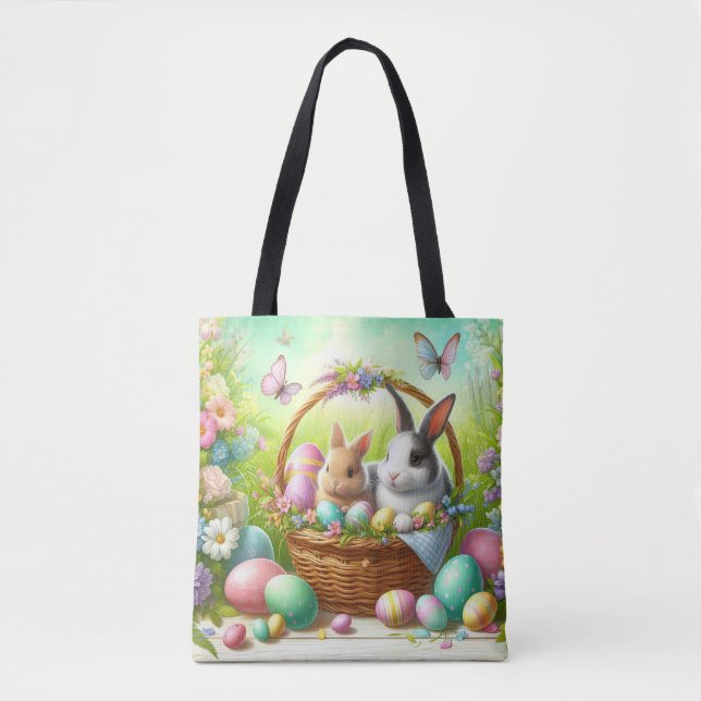 Bolso De Tela Caza de huevos de Pascua (Anverso)