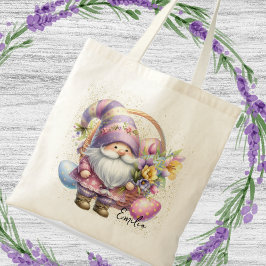 Bolso De Tela Caza de Huevos de Pascua Gnomo Brillante Lindo