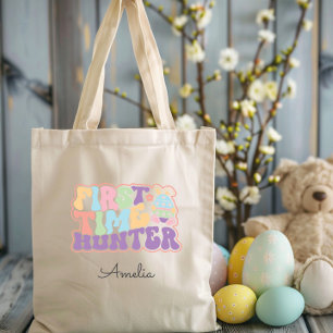 Bolso De Tela Caza de huevos de Semana Santa por primera vez de