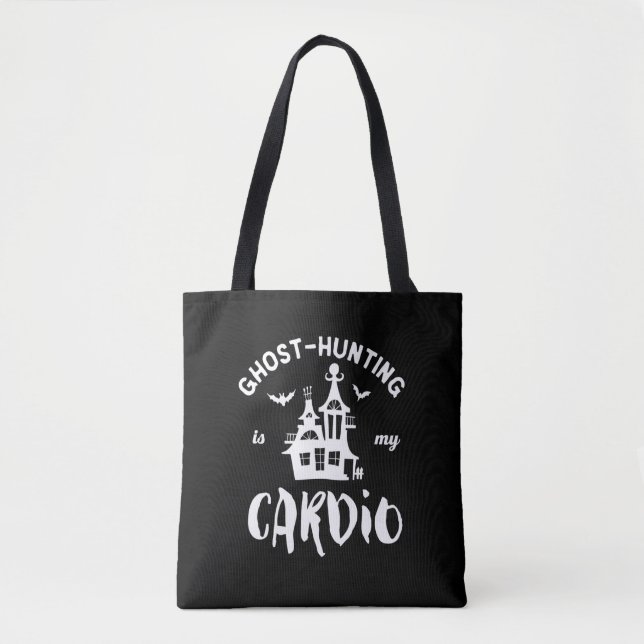 Bolso De Tela Caza fantasma es mi Cardio Funny Paranormal (Anverso)