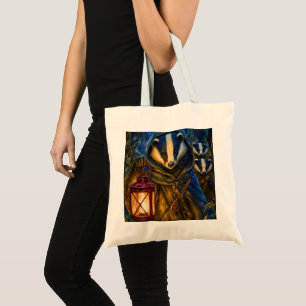 Bolso De Tela Cazador del bosque antiguo, Tejón