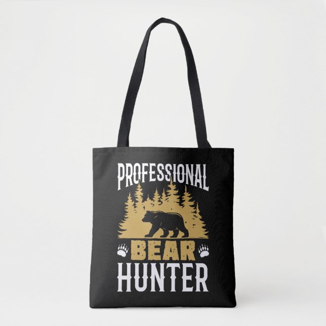 Bolso De Tela Cazador profesional de osos (Anverso)