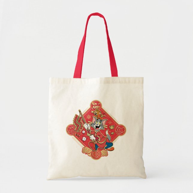 Bolso De Tela Cazadores de luz de Tom y Jerry (Frente)