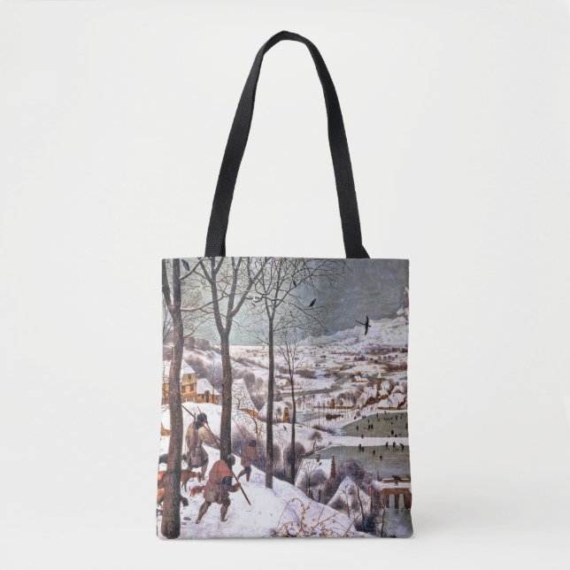 Bolso De Tela Cazadores en la nieve, Pieter Bruegel el anciano (Anverso)
