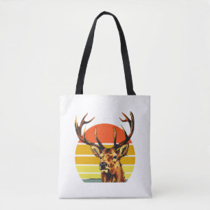 Bolso De Tela Cazando a Elk Deer Cazador Gracioso