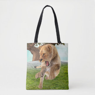 Bolso De Tela Cazando a la leona