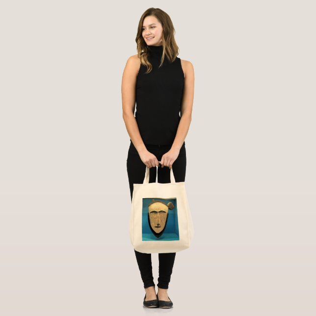 Bolso De Tela CB de máscara tribal (Anverso (modelo))