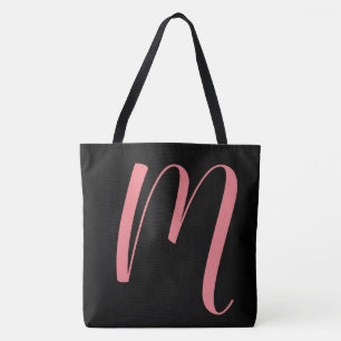 Bolso De Tela Ccustom M Script Monograma Blacktote