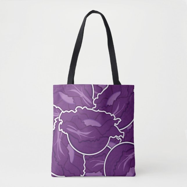 Bolso De Tela Cebolla morada divertida (Anverso)