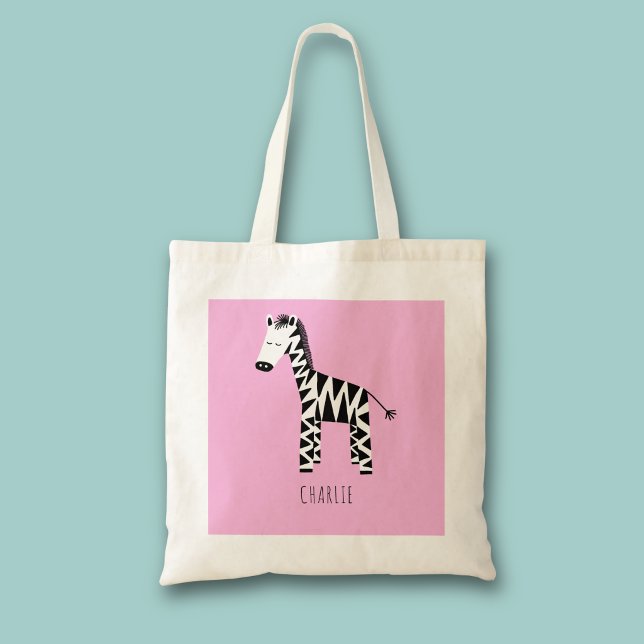 Bolso De Tela Cebra (Personalized zebra tote bag)