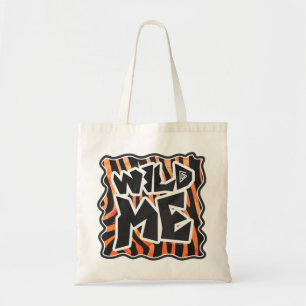Bolso De Tela Cebra de Black and Naranja Wild Me