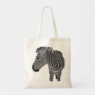 Bolso De Tela Cebra del vintage