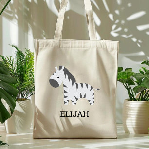 Bolso De Tela Cebra linda personalizada para niños
