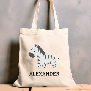 Bolso De Tela Cebra linda personalizada para niños