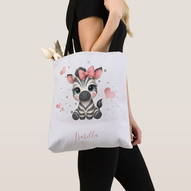 Bolso De Tela Cebra pequeña adorable (Detalle)