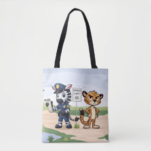 Bolso De Tela cebra y guepardo policías lindos