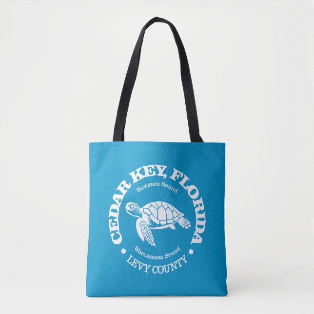 Bolso De Tela Cedar Key (tortuga marina) (Anverso)
