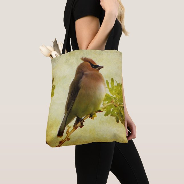 Bolso De Tela Cedar Waxwing Tote Bag (Detalle)