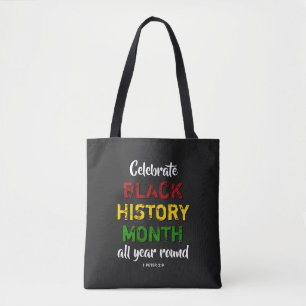 Bolso De Tela CELEBRA EL MES DE LA HISTORIA AFROAMERICANA MHA Cr