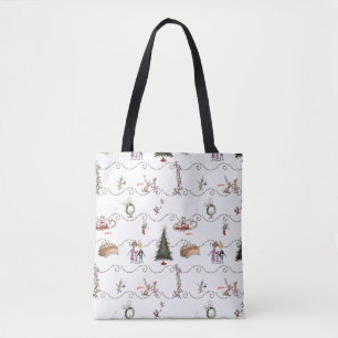 Bolso De Tela Celebración de guirnaldas de Navidad en Whoville