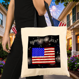 Bolso De Tela Celebración del 4 de Julio - bandera de EE. UU.