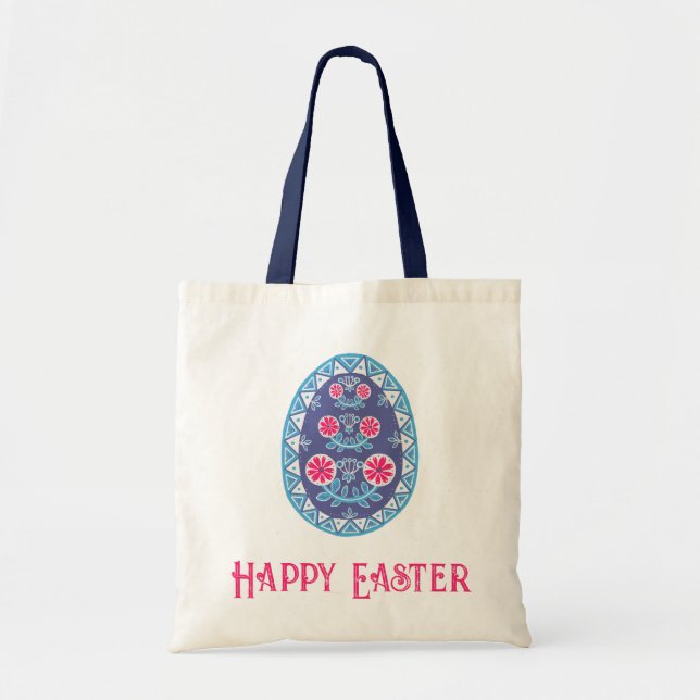 Bolso De Tela Celebración del Patrimonio de Huevos de Pascua en  (Frente)