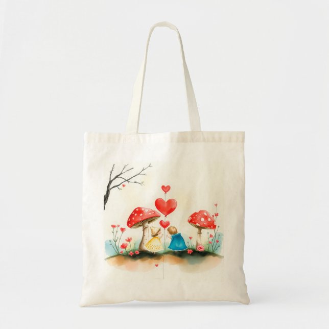 Bolso De Tela Celebración el día de San Valentín del amor (Frente)