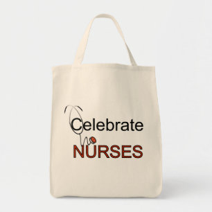 Bolso De Tela Celebrar camisetas y regalos de enfermeras