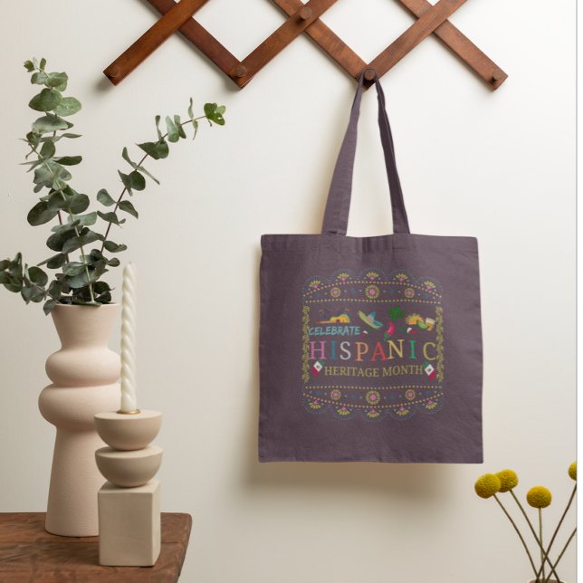Bolso De Tela Celebrar el diseño del mes del patrimonio hispano (Subido por el creador)