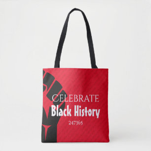 Bolso De Tela CELEBRAR HISTORIA NEGRA 247365 Rojo personalizado