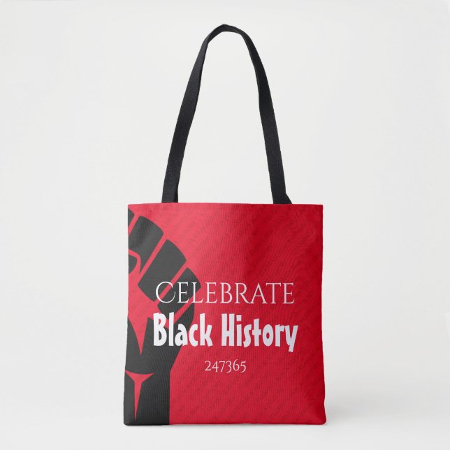 Bolso De Tela CELEBRAR HISTORIA NEGRA 247365 Rojo personalizado (Anverso)