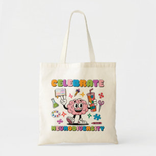 Bolso De Tela Celebrar la neurodiversidad, feliz inclusión cereb