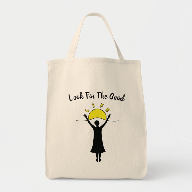 Bolso De Tela Celebrar la vida a_Grocery (Frente)