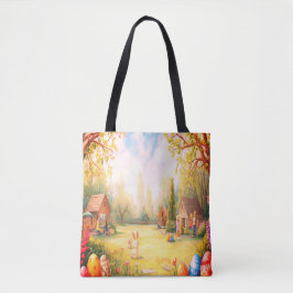 Bolso De Tela Celebrating Easter Joy on the Front and Back of a