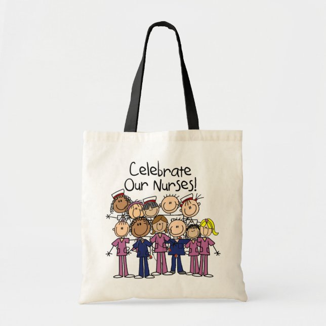 Bolso De Tela Celebre a nuestras enfermeras (Frente)