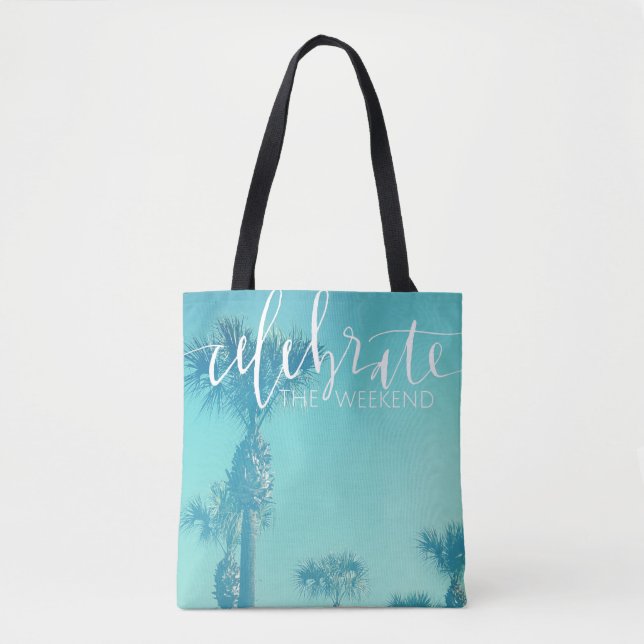 Bolso De Tela Celebre el fin de semana (Anverso)