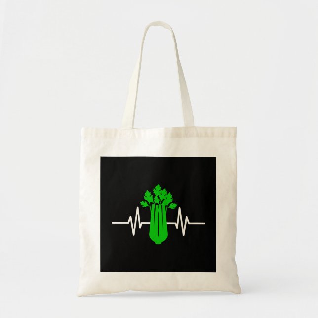 Bolso De Tela Celery Heartbeat (Frente)