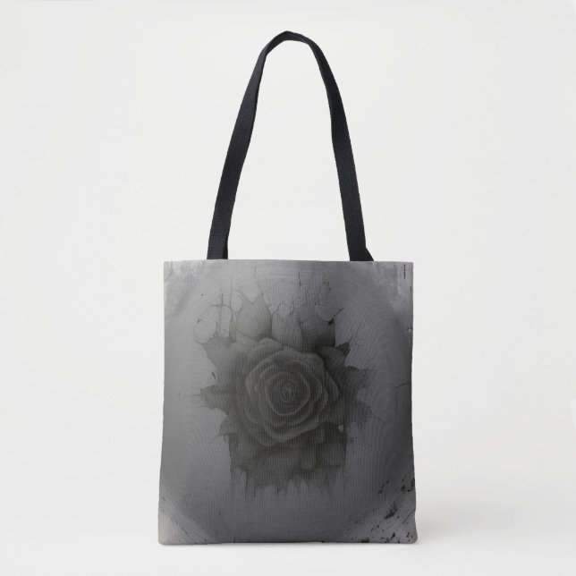 Bolso De Tela Celestial Black Rose (Anverso)