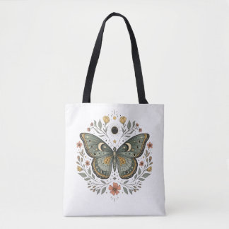 Bolso De Tela Celestial Butterfly Floral Illustration Tote Bag