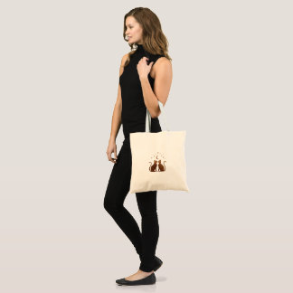 Bolso De Tela Celestial Cats Crescent Moon Canvas Tote Bag