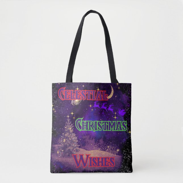 Bolso De Tela Celestial Christmas Tote Bag (Anverso)